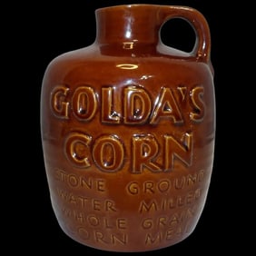 Vintage 1951 Frankhoma Goldas Corn Meal Jug