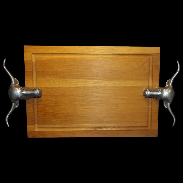 Wilton Armetale Steer Carving Board, Rectangular, 22-1/4-Inch by 13-Inch (1 of 10)