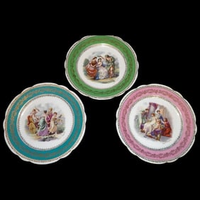 Angelica Kauffmann Hand Painted Cabinet Plates
