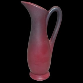 Antique Van Briggle Matte Mulberry and Blue 7” Ewer Pitcher Vase