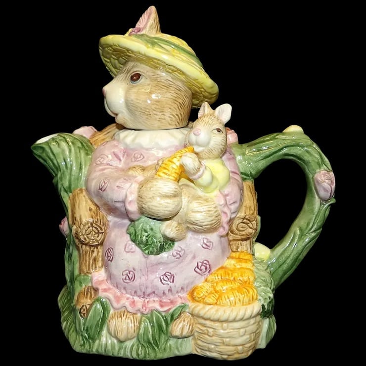 Devonshire Rabbit Teapot by Fitz and Floyd 1993 -Discontinued (1 of 8)