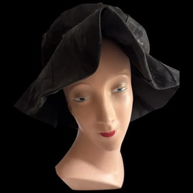 Antique Black Mourning womens Hat