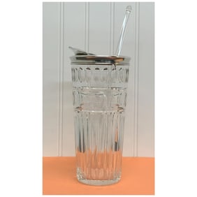 Hawkes Crystal & Sterling Martini Mixer with Original Glass Stirring Rod