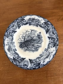 Wedgwood Flow Blue Fish Plate