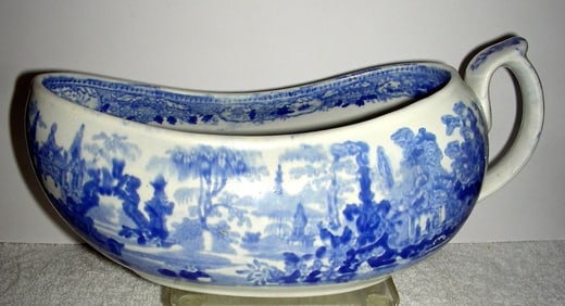Transfer Decorated Staffordshire Bourdaloue, c.1820