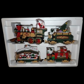 Vintage New Bright The HOLIDAY EXPRESS Animated Christmas Train Set #380 1996