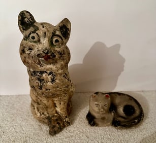 2 Chalkware Cats