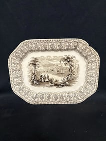 American Cities And Scenery Albany Historical Staffordshire Platter