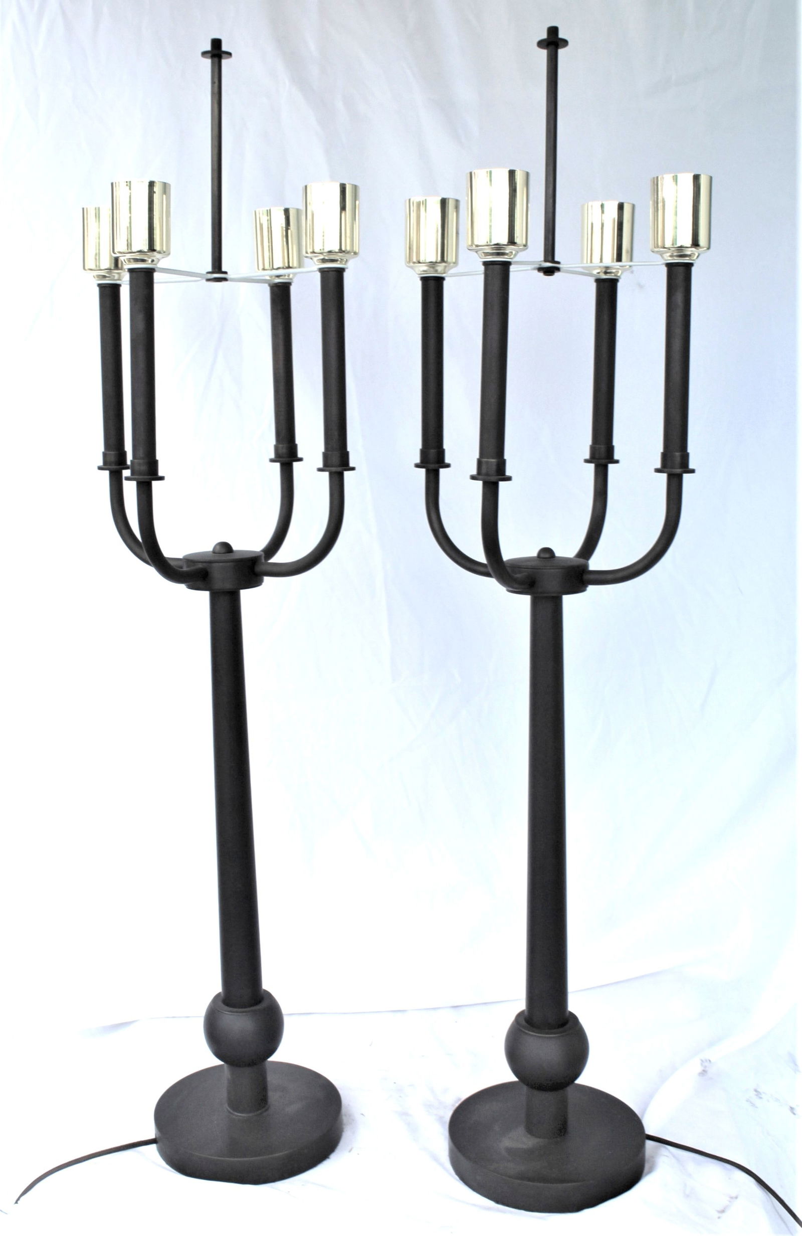 Pair of Antique finish Brass Lamps after Parzinger: Pair of Antique finish Brass Lamps after Parzinger Reserve: $1,100.00 Shipping: Domestic: Shipping rates are determined by destination International: Foreign shipping rates are determined by destinati