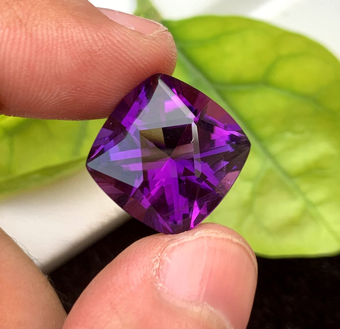 Fancy Cut Purple Amethyst Gemstone, Loose Gemstone - 15.20 CT (1 of 4)