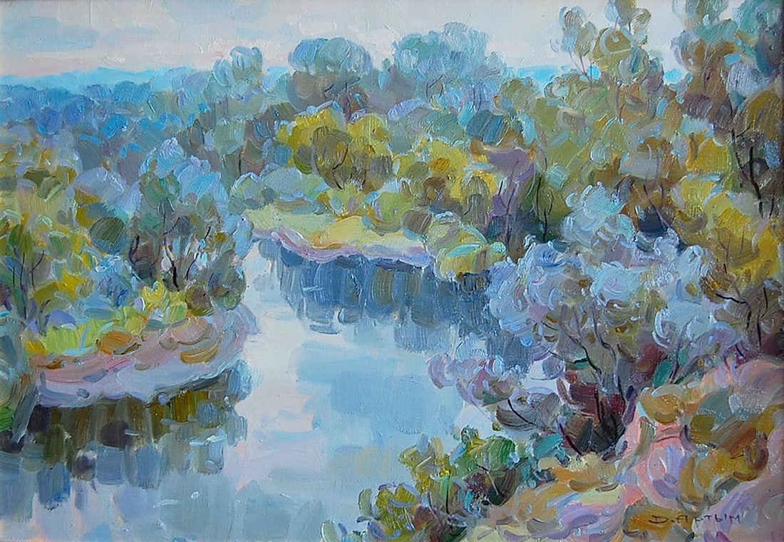 Oil painting Cool summer Kotmin Dmitry: №Kotmin 14 *** ABOUT THIS PAINTING *** * TITLE: "Cool summer" * ARTISTS: Kotmin Dmitry * SIZE: 40x60 cm/'15.74x23.62 inches' * MEDIUM: oil, canvas * HAND PAINTED: Original painting from our coll