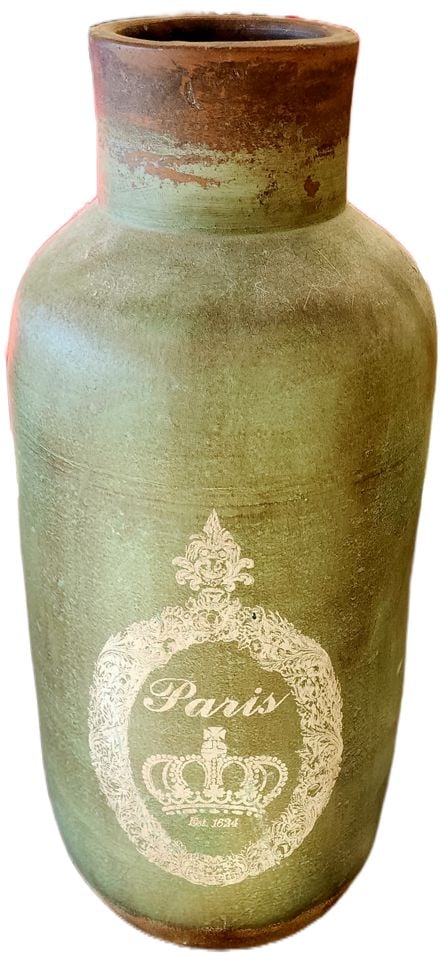 Large vintage ceramic ancient-style vase celebrating Paris 1624. (1 of 3)