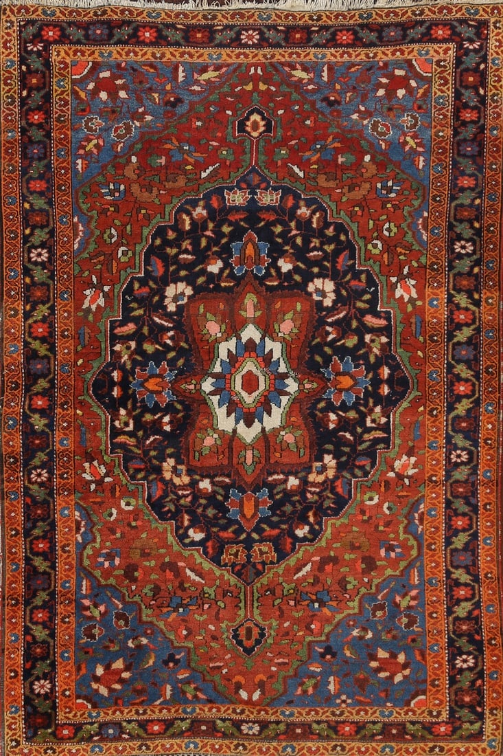 Antique Vegetable Dye Sarouk Farahan Persian Area Rug 3x5: Title: Antique Vegetable Dye Sarouk Farahan Persian Area Rug 3x5 Description:A Beautiful Genuine Iran ( Persia ) Sarouk (Farahan) rug is Hand Knotted by skillful weavers in Iran ( Persia ) with 100% W