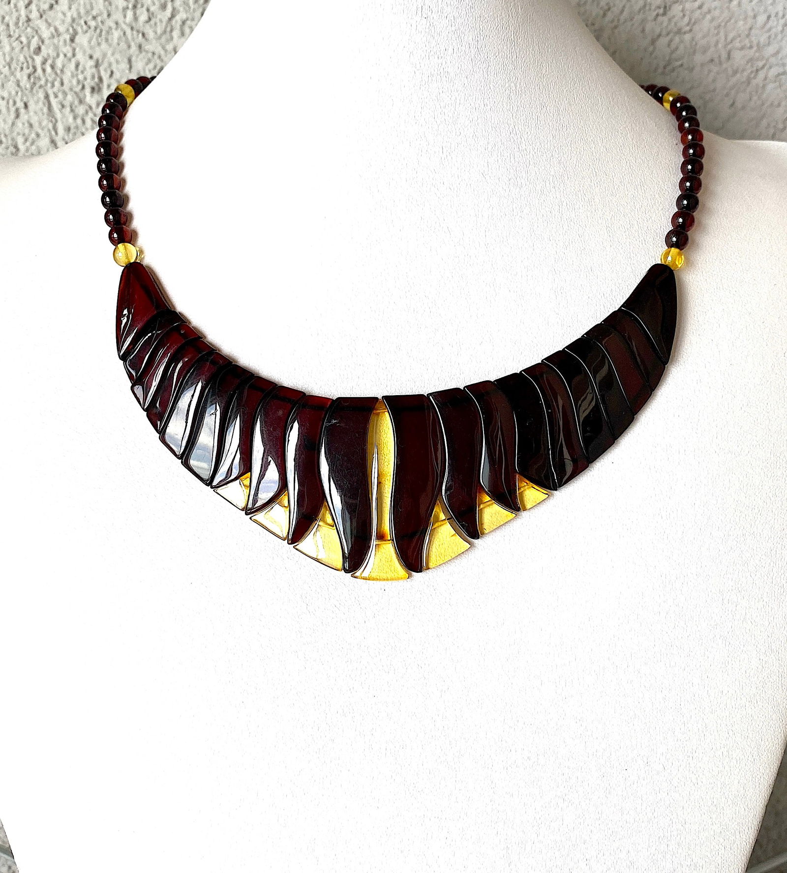 Extraordinary Unique Antique Amber Cleopatra necklace (1 of 8)
