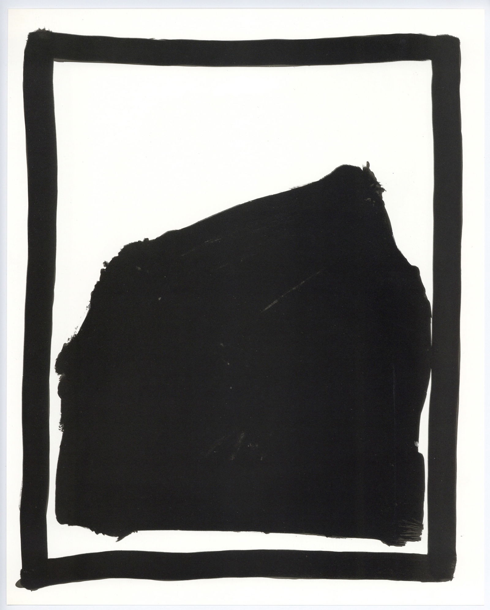 Sol LeWitt lithograph "Black Gouache" edition of 1000: Medium: lithograph (after the gouache), from the Sol LeWitt "Black Gouaches" project. Printed in 1992 by l'Imprimerie Karcher and published by Nouvelles Editions Seguier, in an edition of 1000. Size:
