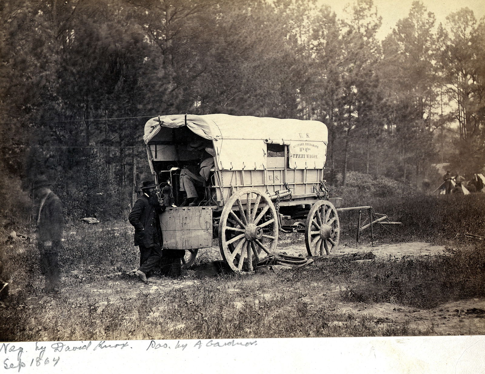 EXQUISITE 8.5X11, CIVIL WAR TELEGRAPH WAGON, BY ALEXANDER GARDNER: Title:EXQUISITE 8.5X11, CIVIL WAR TELEGRAPH WAGON, BY ALEXANDER GARDNER Artist/Source:ALEXANDER GARDNER Original Date:CIVIL WAR Dimensions (in inches):8.5X11 Description: || UNITED STATES SHIPPING ONL