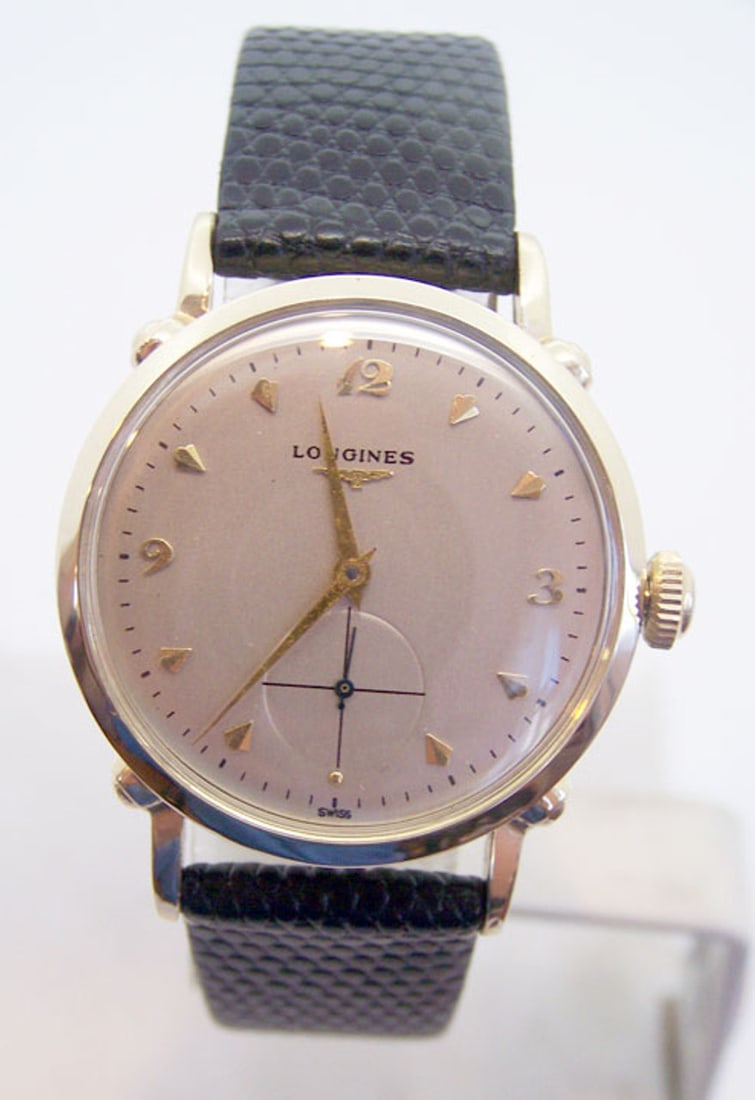 LONGINES 14k Cal 22A Artur N775 BRN141-1: Vintage Solid 14k LONGINES Automatic Watch Ref. 2127 c.1960s Cal.22A* SERVICED* EXLNT This Men's LONGINES watch is Swiss made. Great present for yourself or someone you love as well as for vintage col