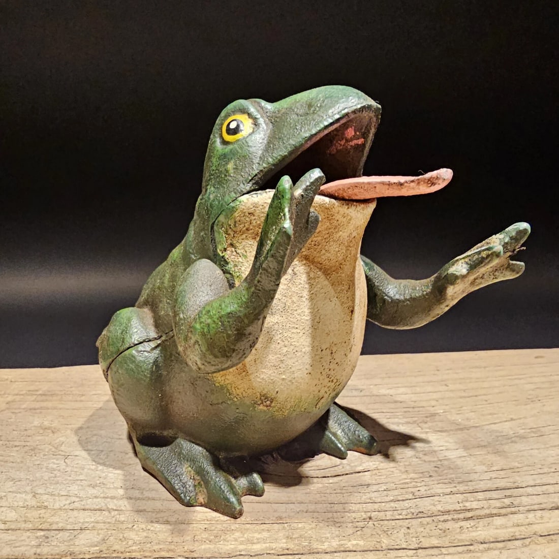 Cast Iron Frog Mechanical Coin Bank (1 of 17)