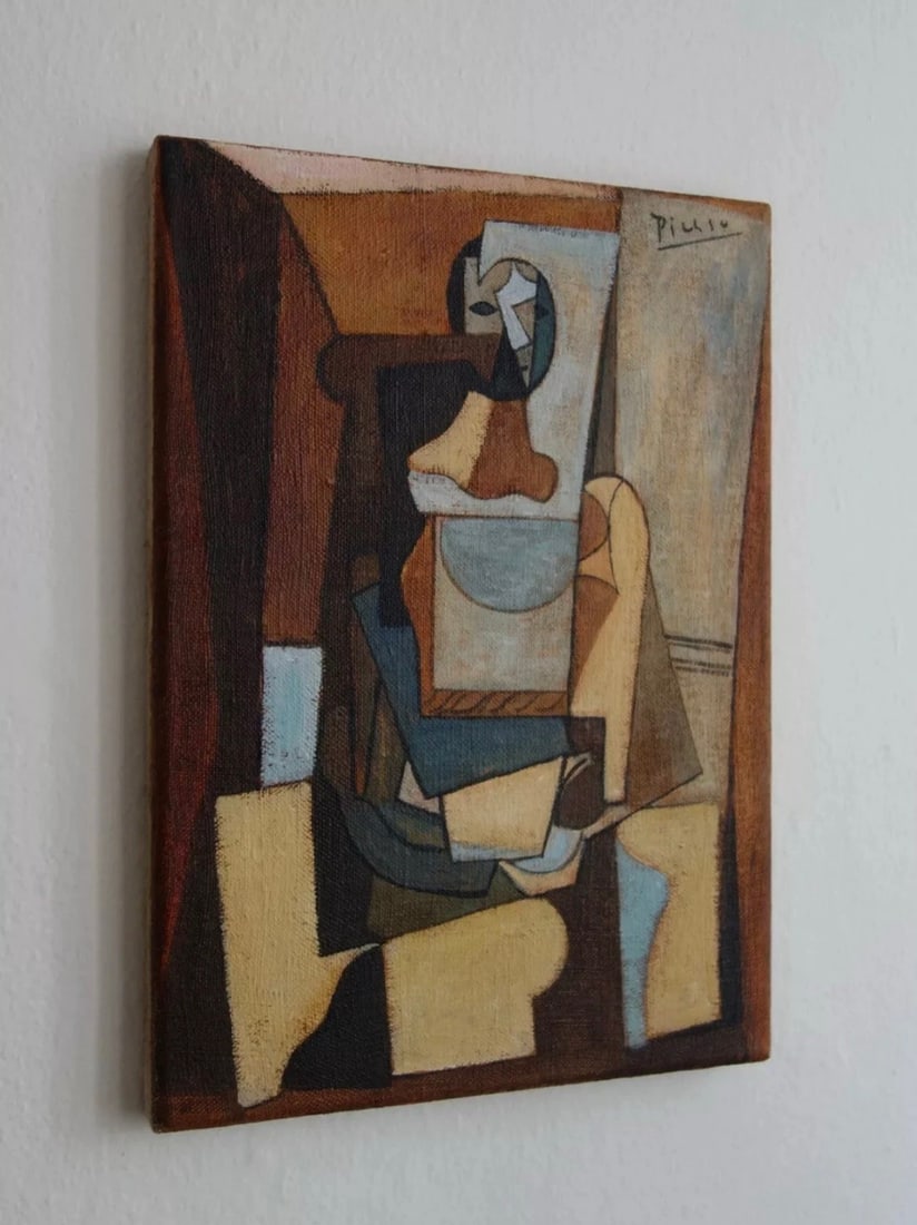 painting, Cubist portrait, Femme, signed Pablo Picasso, w COA (1 of 4)