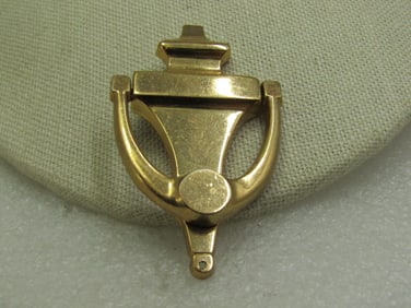 Vintage Door Knocker Brooch, Signed Coro, 1940's-1950's, 2.5"