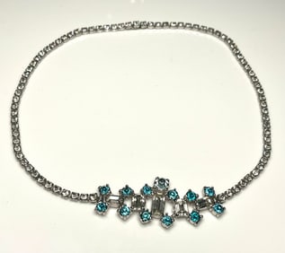 Vintage Rhinestone Statement Necklace