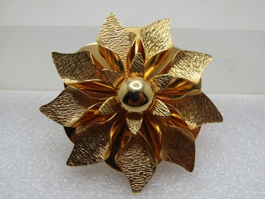 Vintage Floral Blossom Scarf Clip, 1960's-1970's