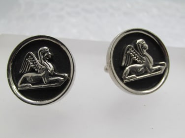 Vintage Egyptian Sphinx Cufflinks, 1960's-1970's