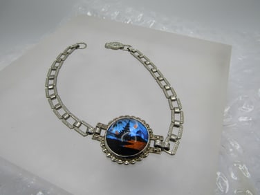 Vintage Morpho Sunrise/Sunset Bracelet, 7", 1950's-1960's
