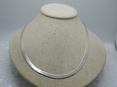 Vintage 4.5mm Herringbone Necklace, 24", Unisex