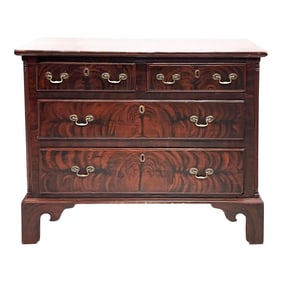 18th Century English Georgian Grain Painted Chest of Drawers