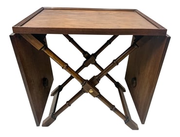 1970s Regency Style Faux Bamboo Serving Table