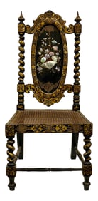 19th-C. English Regency Inlaid Accent Chair