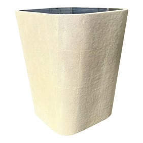 Faux Shagreen Modern Plinth Occassional Table With Mercury Mirror Top