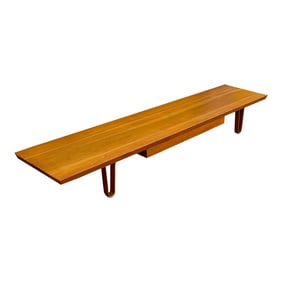 Mid-Century Modern Edward Wormley for Dunbar "Long John"Walnut Coffee Table