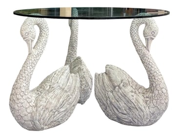 1970s Neo-Classical Style Cast Swan Center or Dining Table