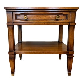 Vintage Drexel Triune Nightstand â€“ Italian Neoclassical Mid-Century Modern End Ta