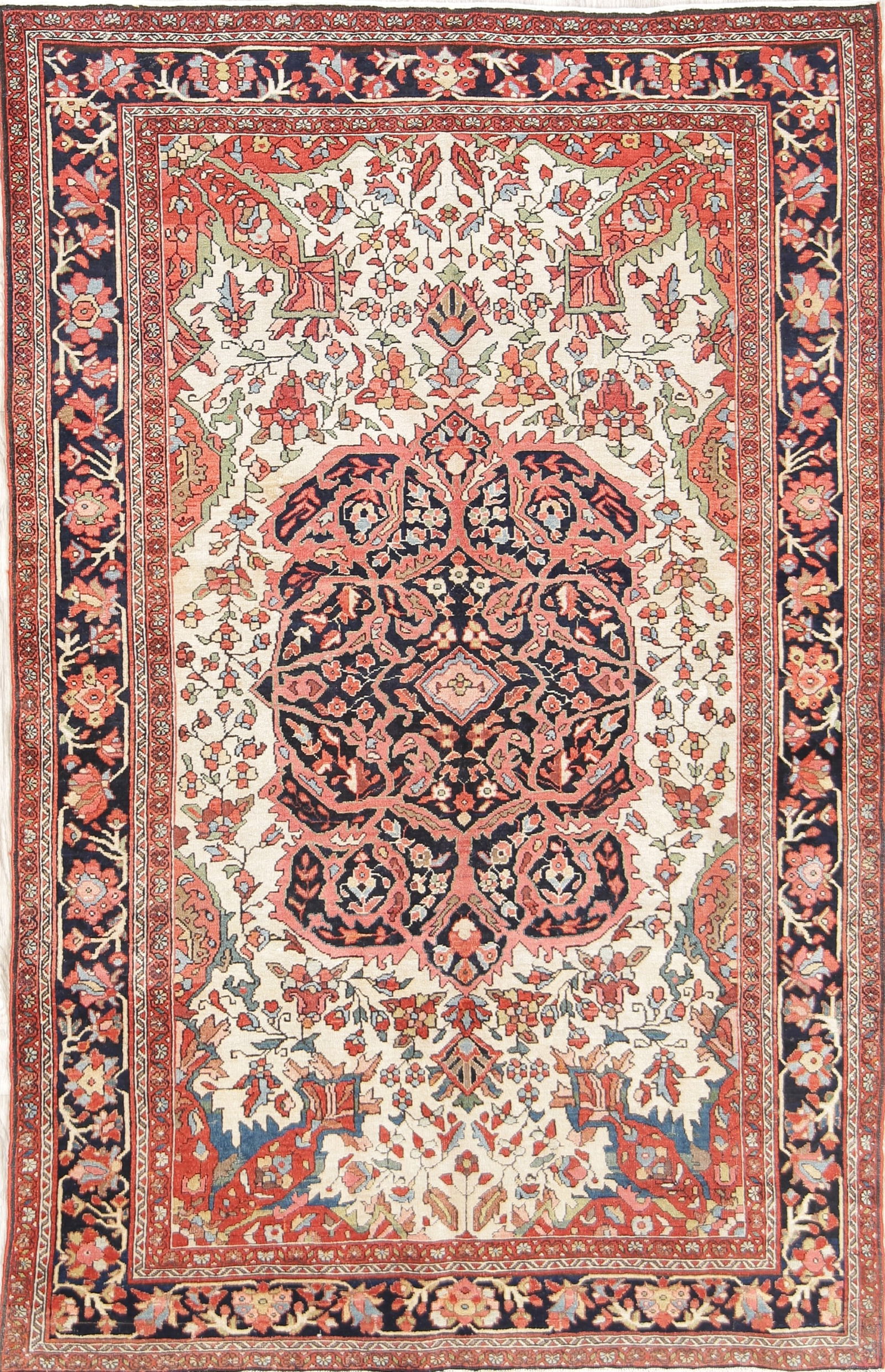 Floral 4x7 Sarouk Farahan Persian Area Rug 100% Vegetable Dye: Title: Floral 4x7 Sarouk Farahan Persian Area Rug 100% Vegetable Dye Description:A Beautiful Genuine Iran ( Persia ) Sarouk rug is Hand Knotted by skillful weavers in Iran ( Persia ) with 100% Wool Ma