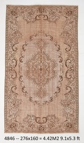 9'1'' x 5'2'' Handmade Vintage Wool Rug - 4846