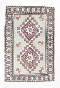 7'9'' x 5'1'' Handmade Vintage Wool Rug - 7321