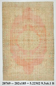 9'4'' x 6'0'' Handmade Vintage Wool Rug - 20769