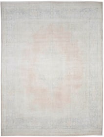 Antique Muted Floral 10X13 Distressed Vintage Oriental Rug