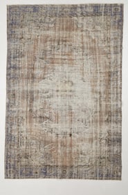 9'7'' x 6'3'' Handmade Vintage Wool Rug - 2166