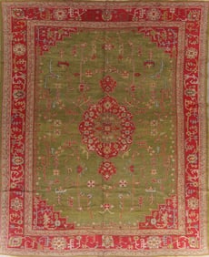 Antique Pre-1900 Oushak Turkish Area Rug 13x16 Large