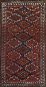 Antique vegetable Dye Lori Persian Area Rug 5x10