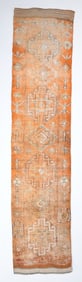 12'1'' x 2'8'' Vintage Wool Runner Rug - 18419