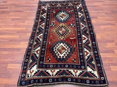 Antique Kazak Caucasian Rug-5060