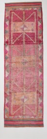 9'7'' x 3'0'' Vintage Wool Runner Rug - 18199