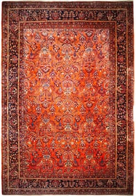 10.7 x 16.4 Antique Persian Sarouk Rug 74767
