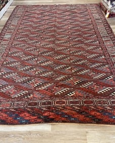 Antique Room size Turkoman Rug-1483