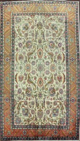 Antique All-Over Floral Tabriz Persian Area Rug 7x11